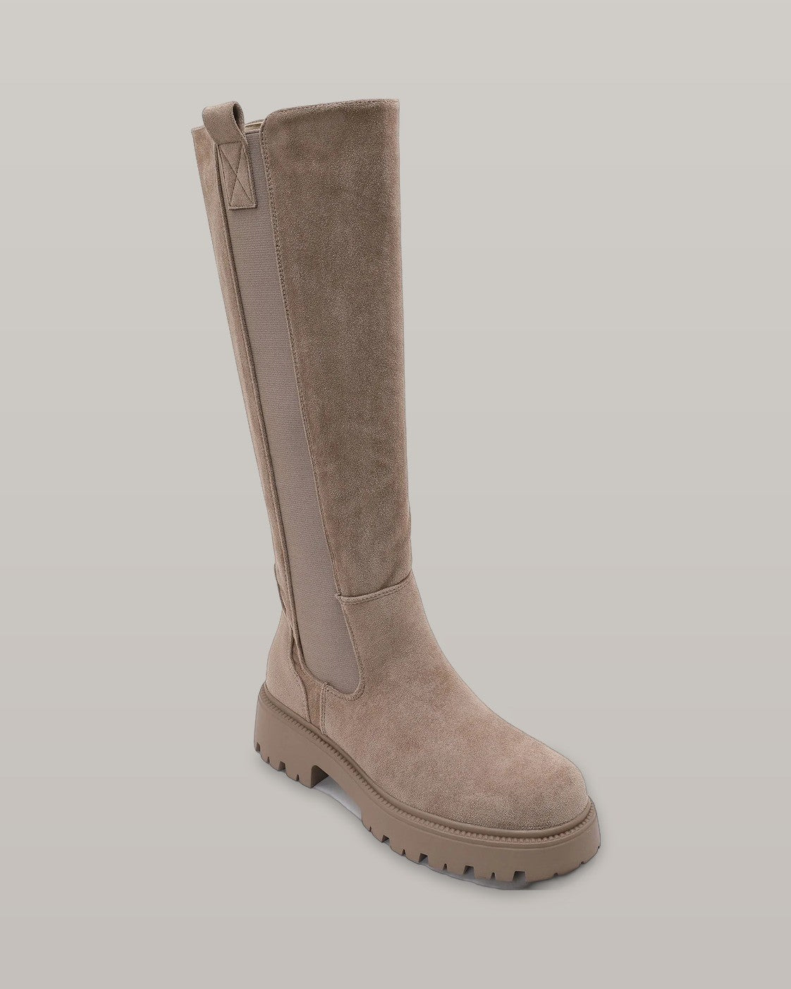 Chunky Sole Knee-High Chelsea Boots