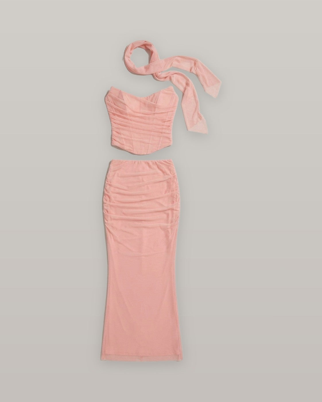 Malu Mesh Corset Three-Piece Set