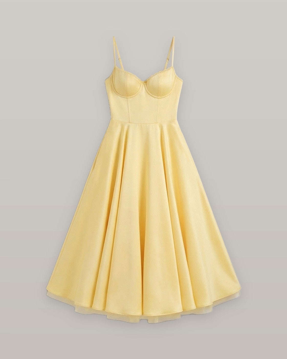 Selene Satin Corset Midi Dress