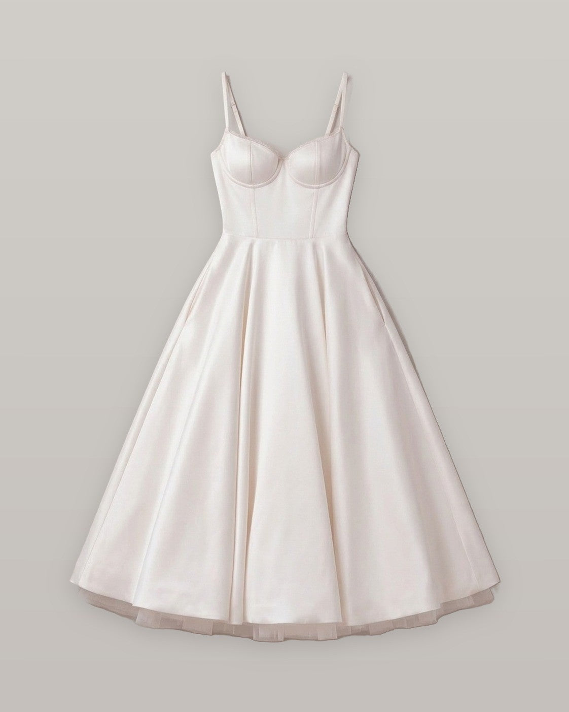 Selene Satin Corset Midi Dress