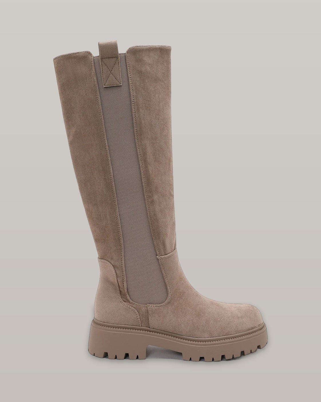 Chunky Sole Knee-High Chelsea Boots