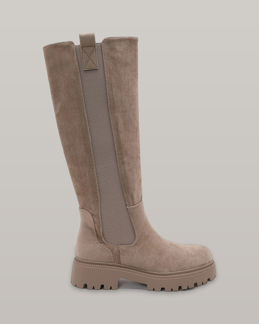 Chunky Sole Knee-High Chelsea Boots
