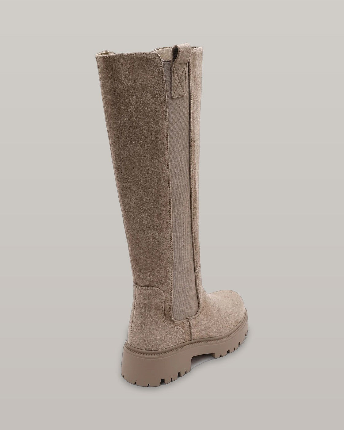 Chunky Sole Knee-High Chelsea Boots