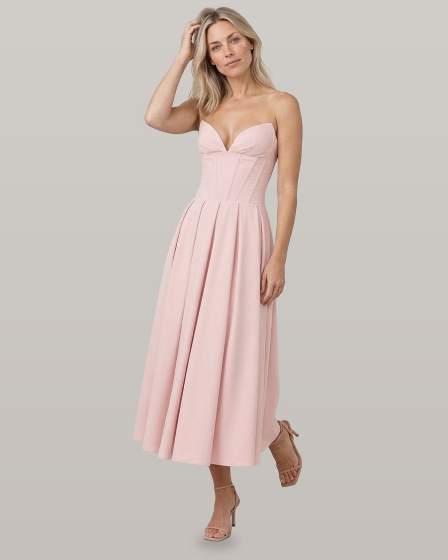 Amalfi Sculpted Bodice Midi Dress