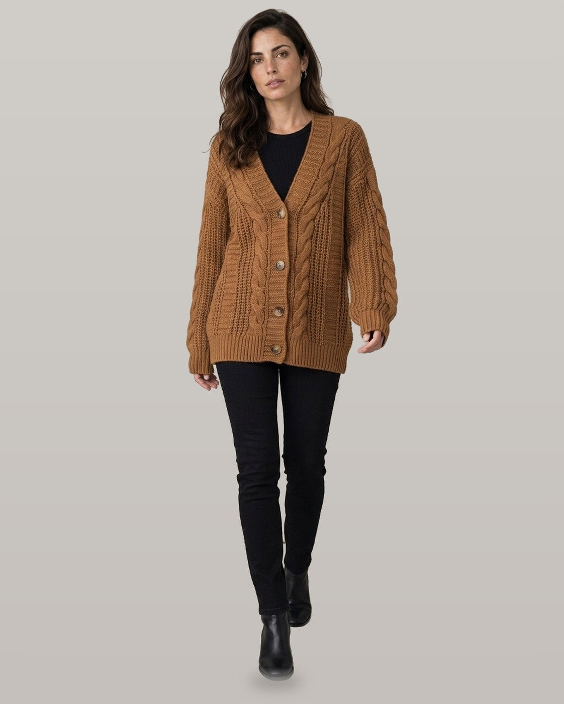 Rosalie Oversized Cable Knit Cardigan