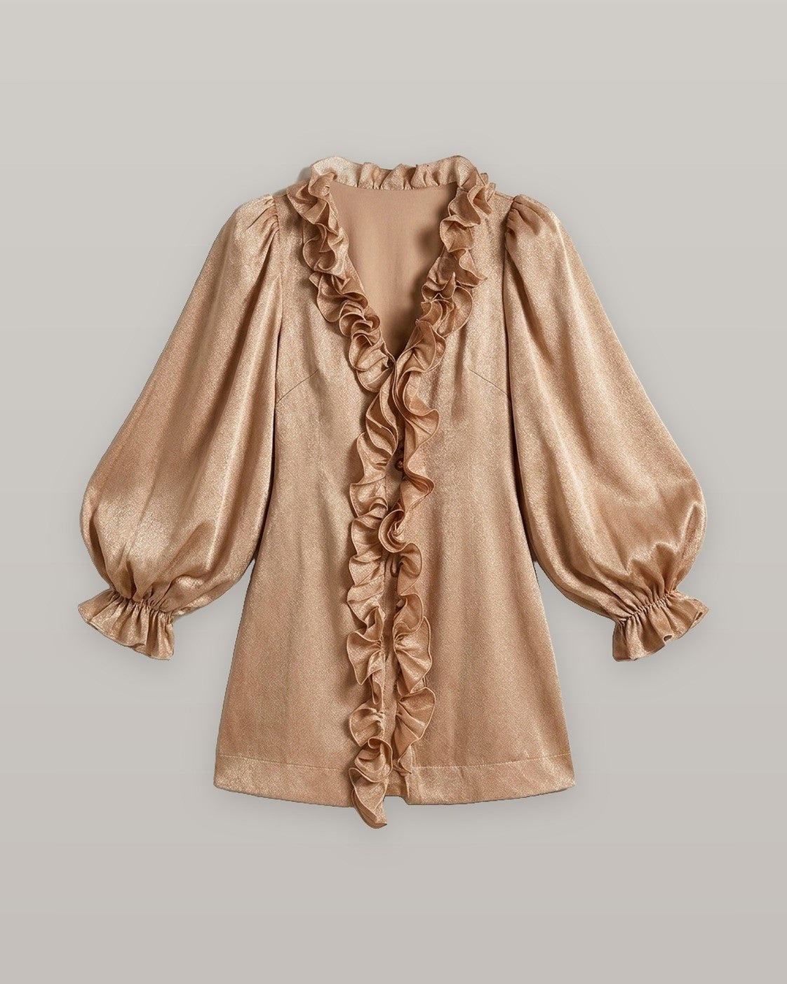 Emery Ruffle Balloon Sleeve Mini Dress