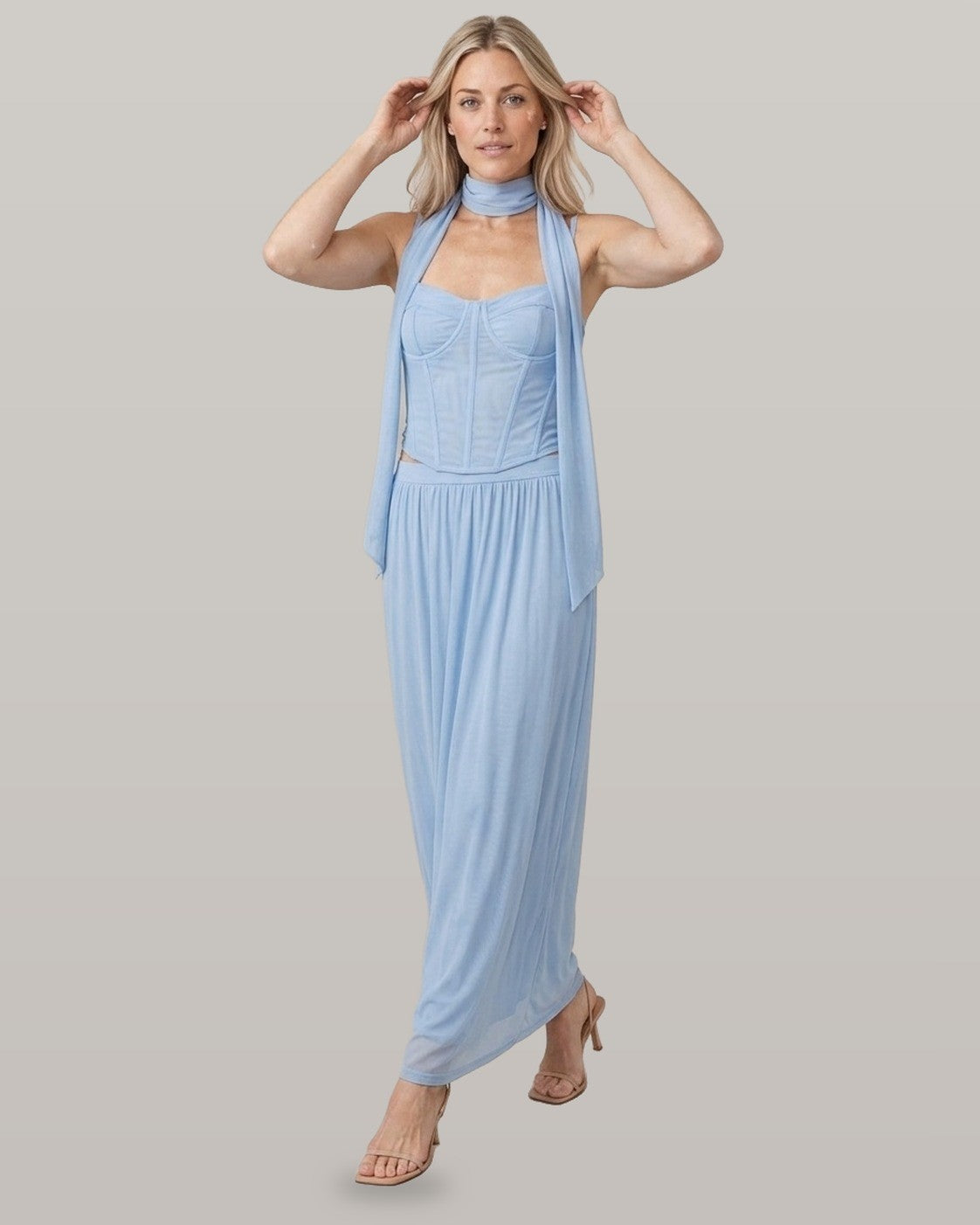Malu Mesh Corset Three-Piece Set
