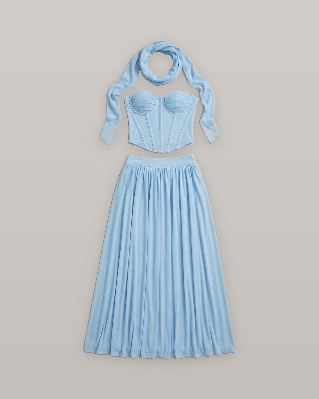 Malu Mesh Corset Three-Piece Set