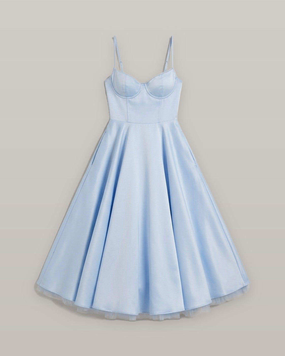 Selene Satin Corset Midi Dress