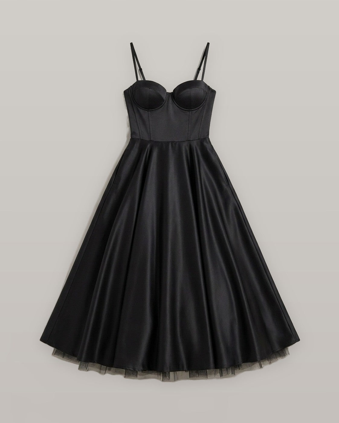 Selene Satin Corset Midi Dress