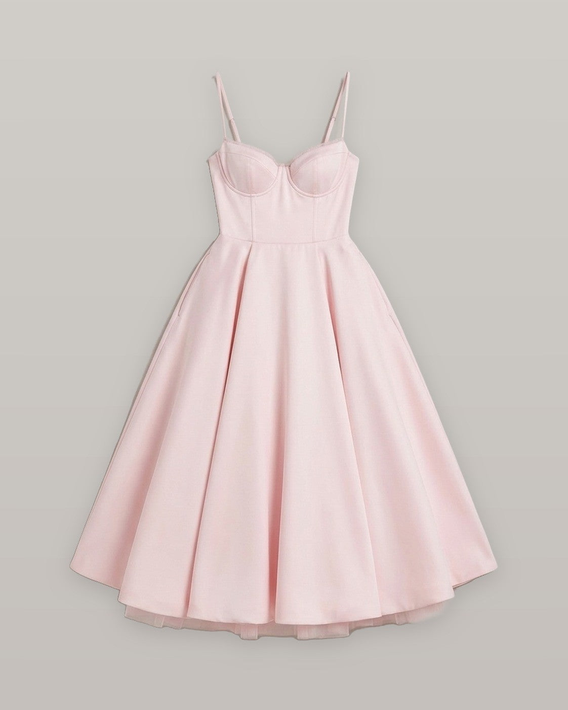 Selene Satin Corset Midi Dress